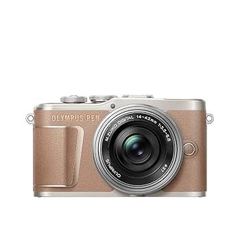 OLYMPUS ミラーレス一眼カメラ PEN E-PL10 14-42mm EZレンズキット ブラウン(中古品)