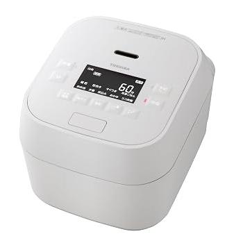 東芝 炊飯器 炎匠炊き 5.5合 RC-10MGW(W) グランホワイト 真空圧力IH rice cooke(中古品)