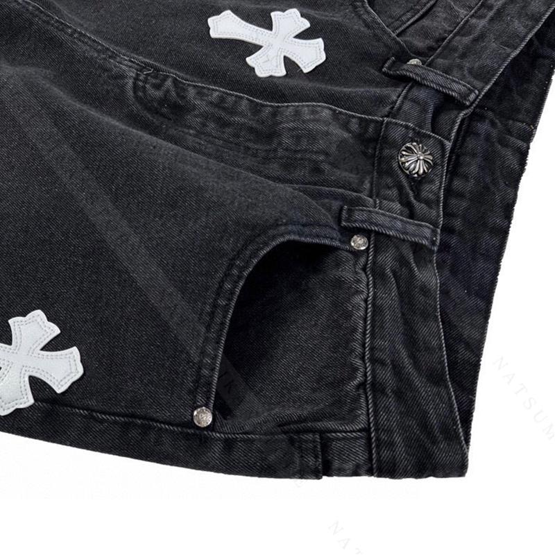 激安 新作 クロスロゴ ホワイト レディース 女性 パンツ デニム Ch Hearts Chrome デニムパンツ 黒 ボトムス おしゃれ クロスハーツ ストレート ジーンズ デニム 選択項目 M Www Oroagri Eu