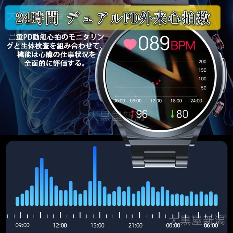 「パルス電気療法」スマートウォッチ 血糖値 日本製センサー 心電図ECG+PPG 健康研究 血圧測定 体温 心拍数 血中酸素 ワイヤレス充電 高年齢 おすすめ｜natsunatsu-store｜16