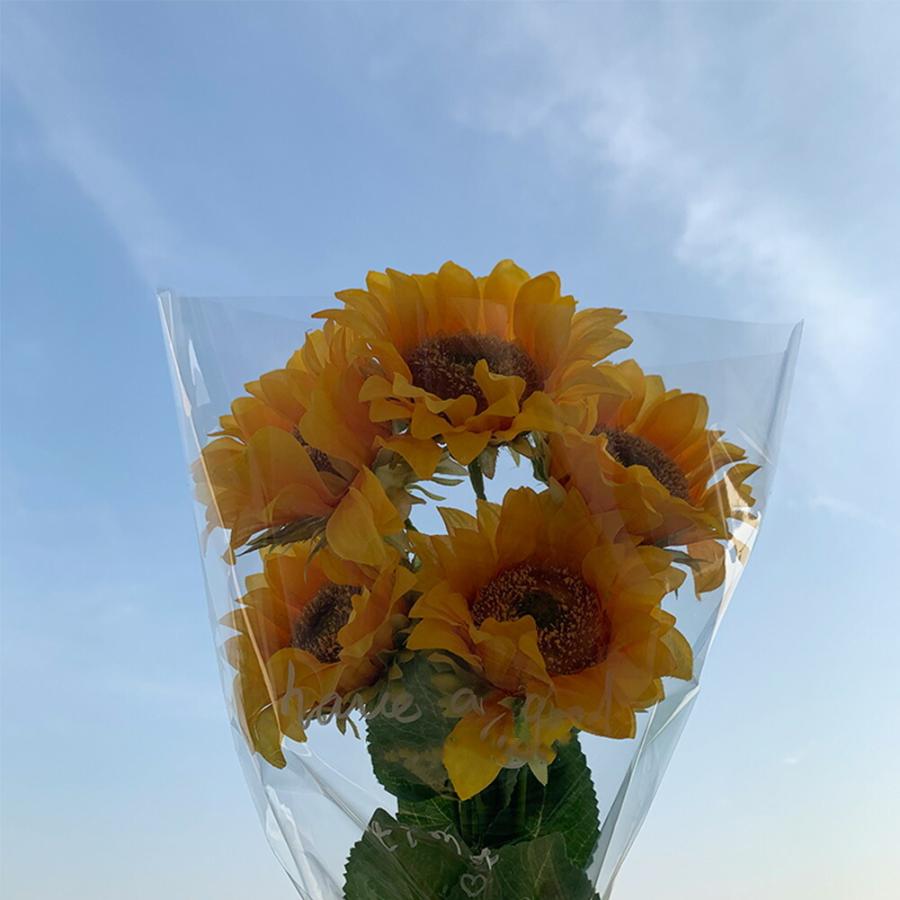 ひまわり 造花 花束 5本セット 枯れない花 インテリア おしゃれ ギフト