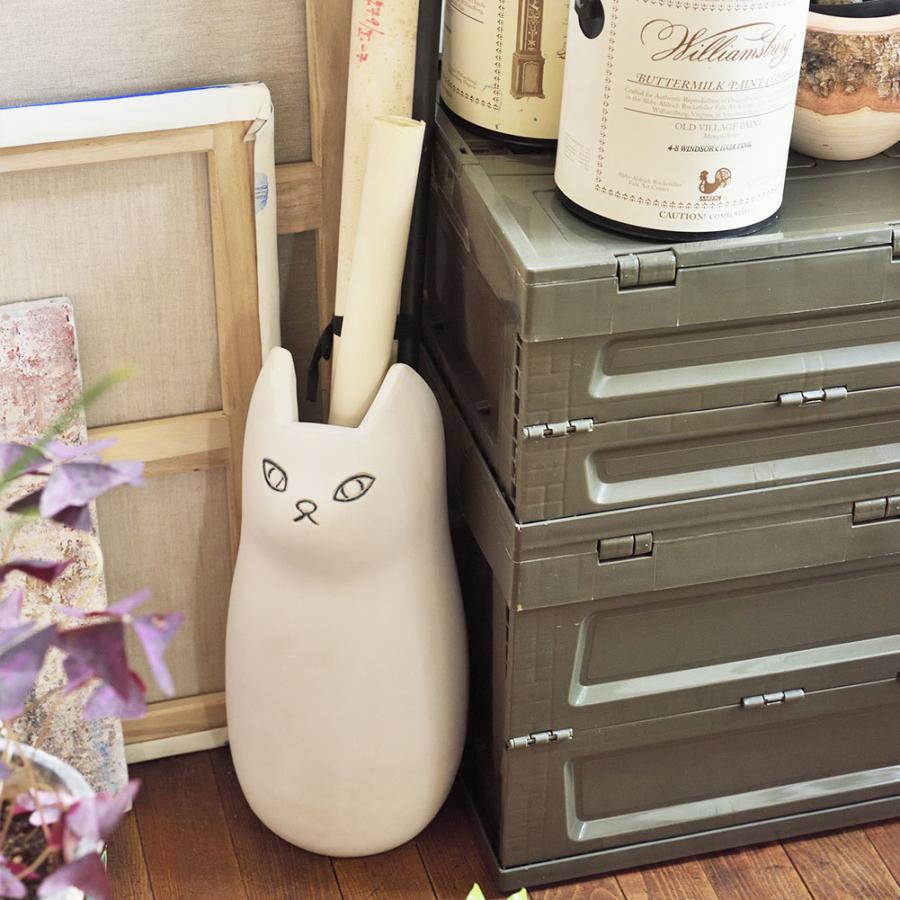 傘立て 傘入れ 傘立 陶器 アンブレラスタンド 猫 ネコ ねこ かさたて