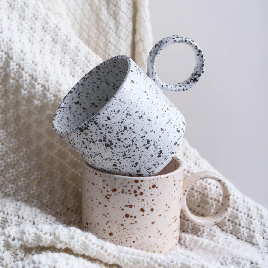 New Arrival マグカップ スプラッシュデザイン マグ 陶磁器 おしゃれ 北欧 韓国 かわいい 可愛い コーヒーカップ 珈琲 紅茶 コップ レンジ対応 食洗機対応 キッチン ドット Gestoci Ci