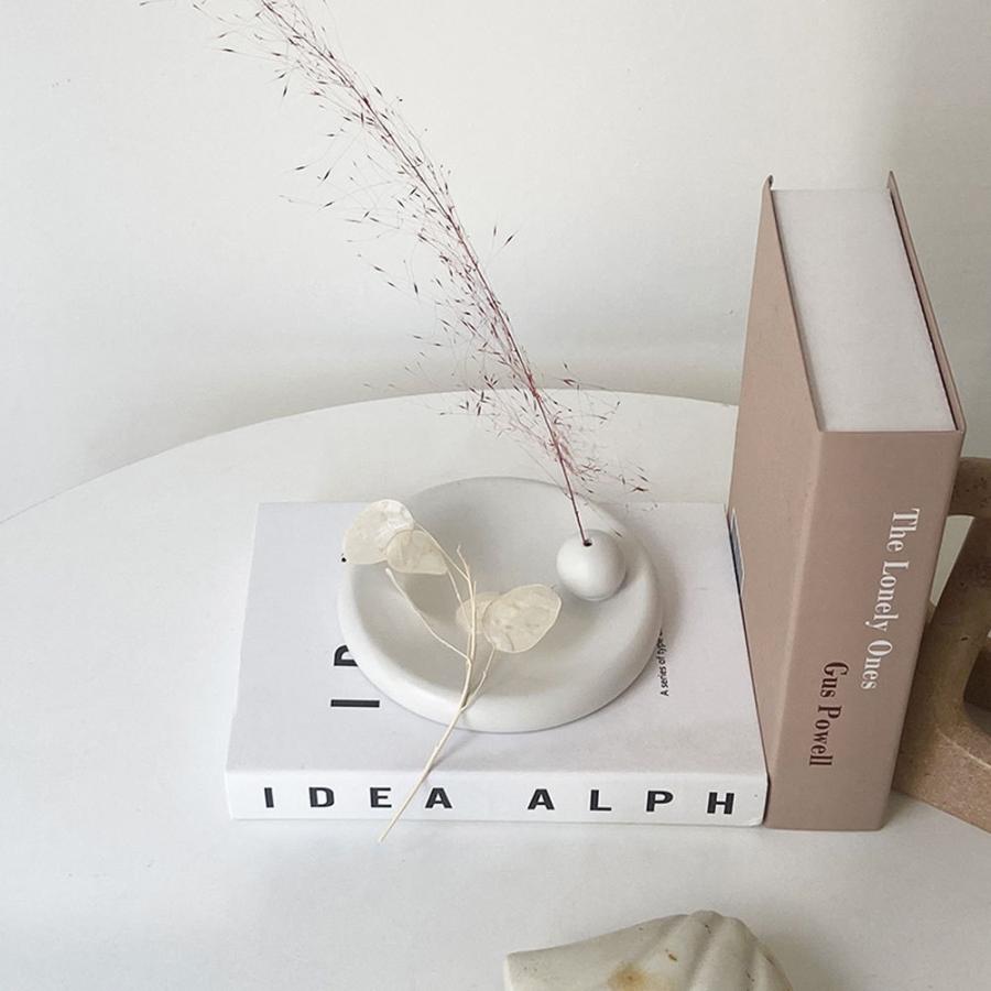 お香立て 陶磁器 ホワイト インセンスホルダー 受け皿 線香立て ガラス