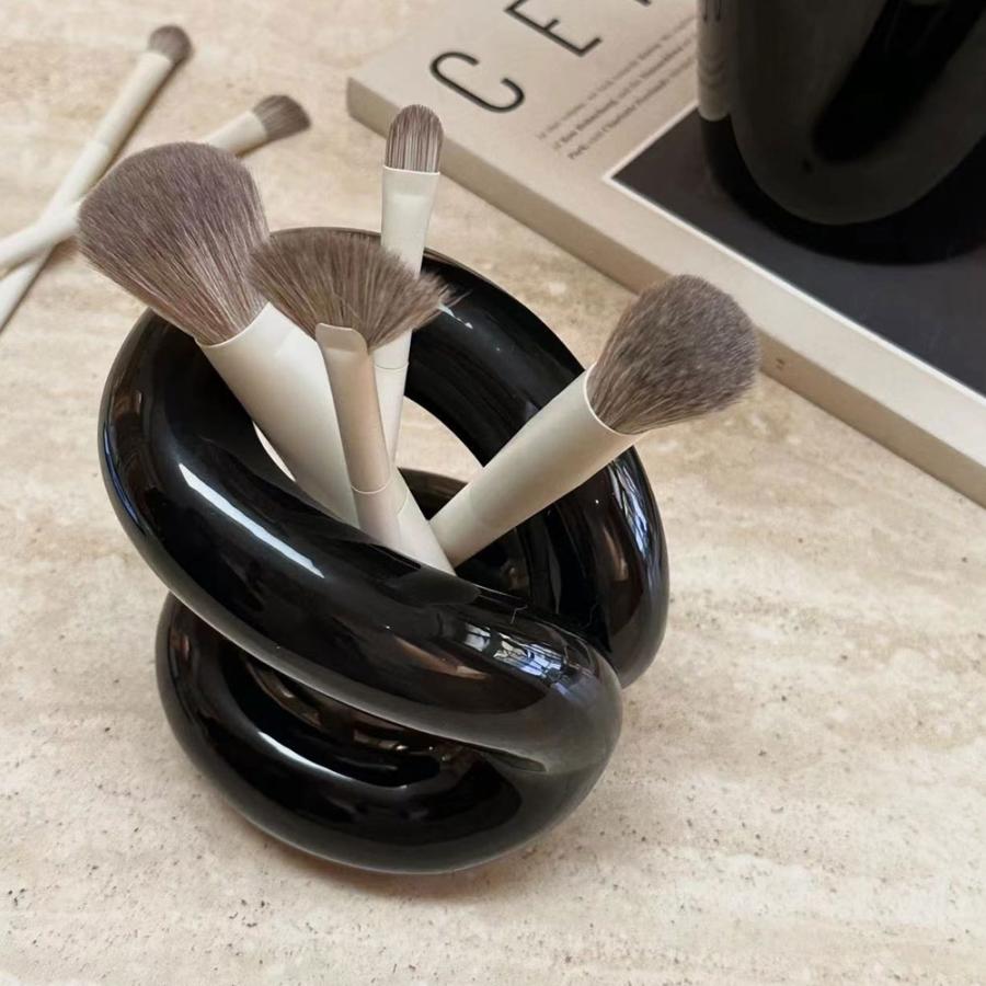 セラミック アート マルチホルダー 歯ブラシ立て ブラシ立て ペン立て