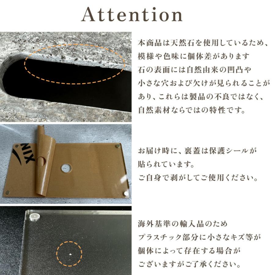 Natty＆Company ティッシュケース 天然大理石 トラバーチン 高級