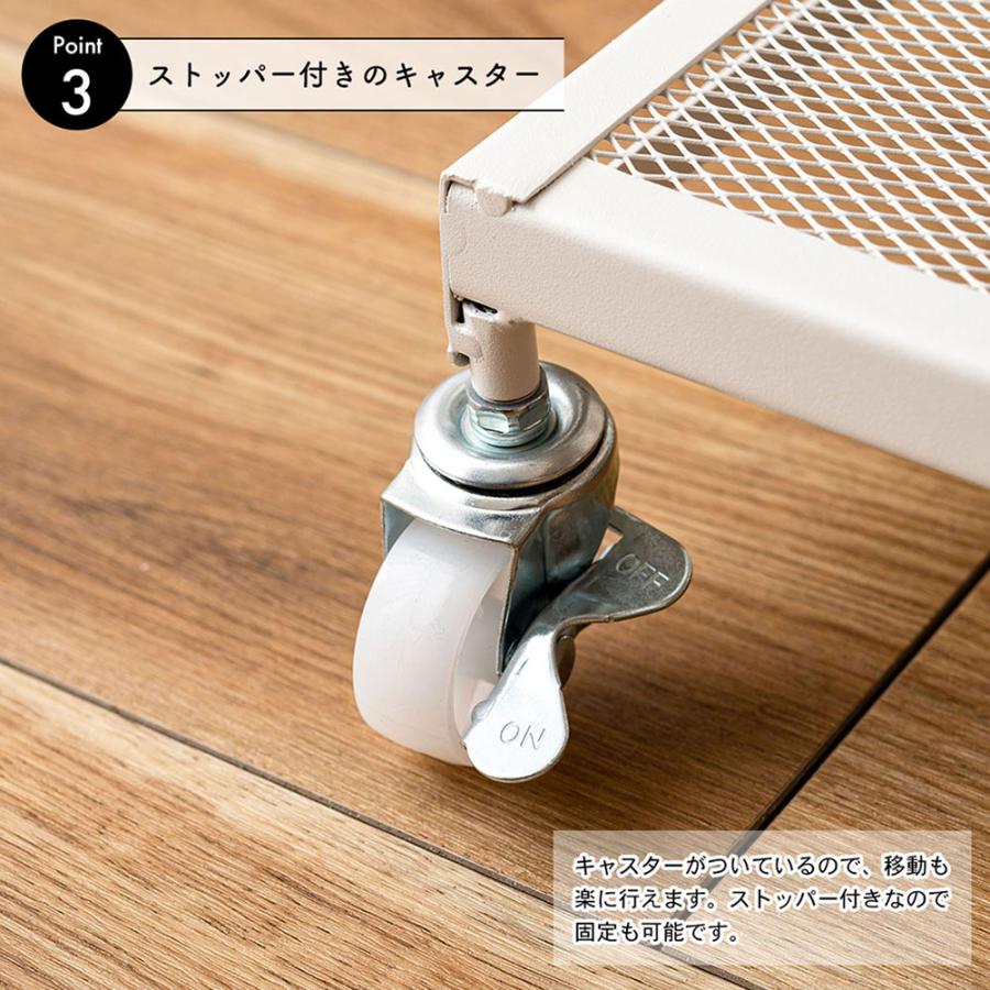 折りたたみ キッチンワゴン サイドワゴン ラック スチール アイアン