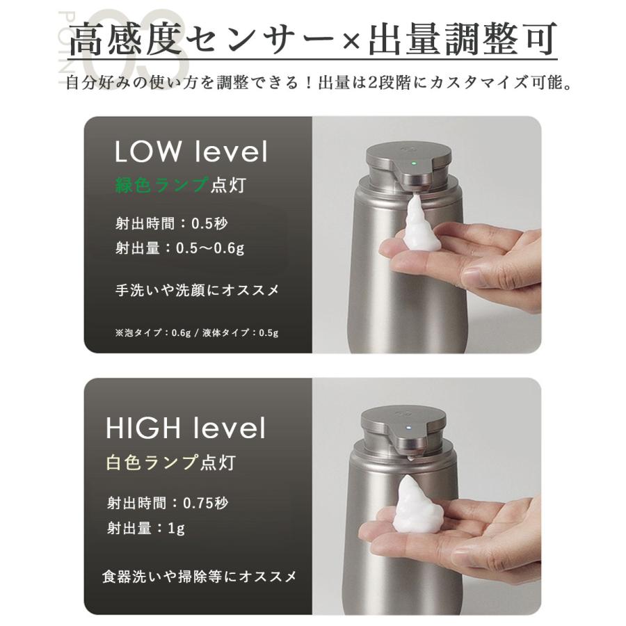 ソープディスペンサー 自動 ステンレス 円錐台型 Natty&Co公式 泡