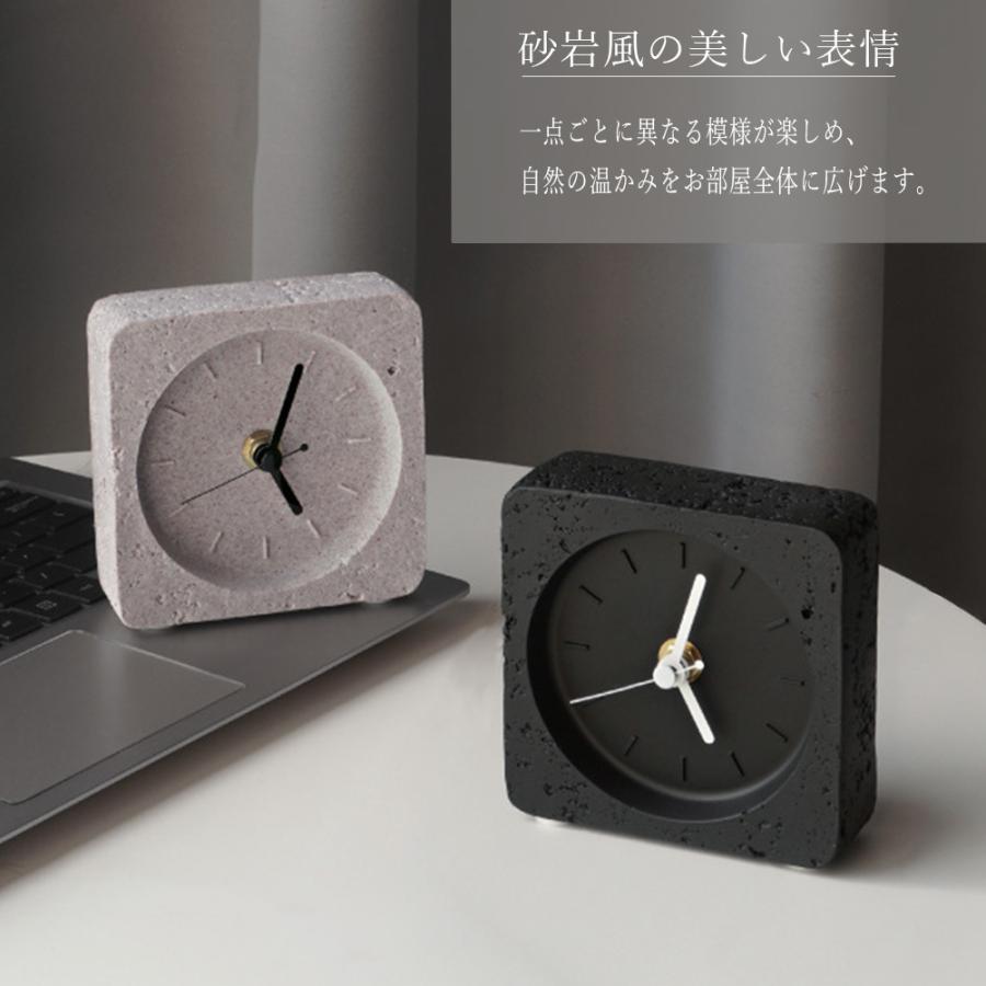 置き時計 卓上時計 デスククロック かわいい 静音 スイープ秒針 電池式