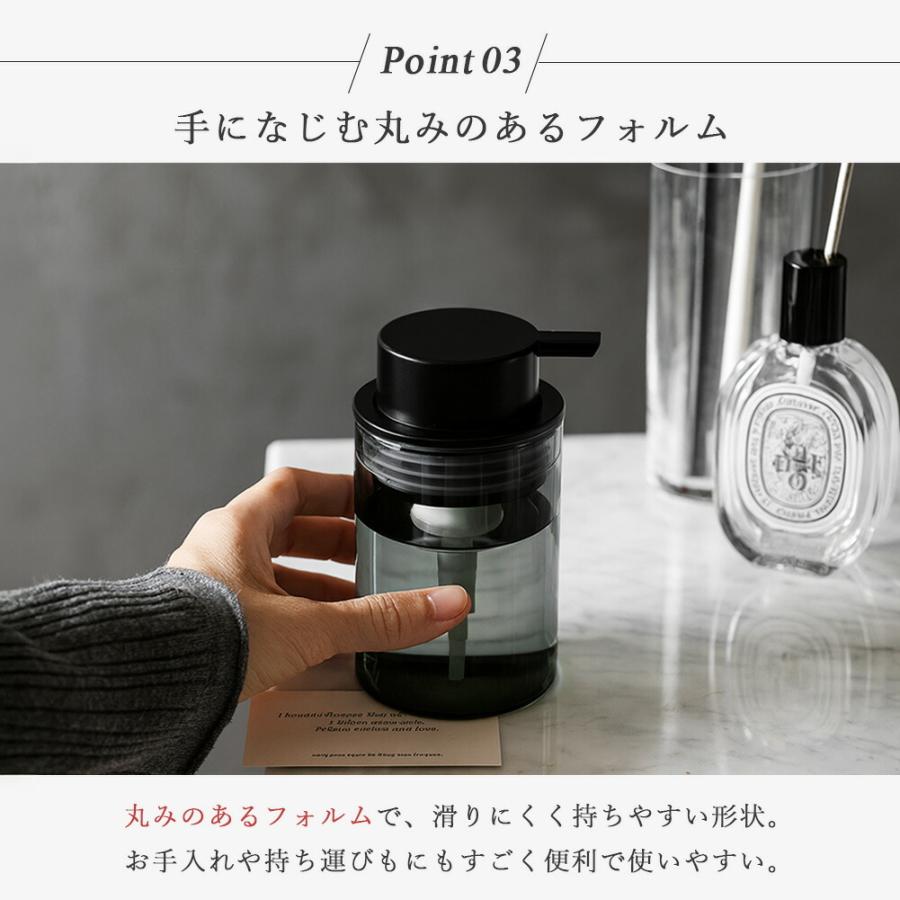 ソープディスペンサー 泡タイプディスペンサー ガラスボトル 詰め替え