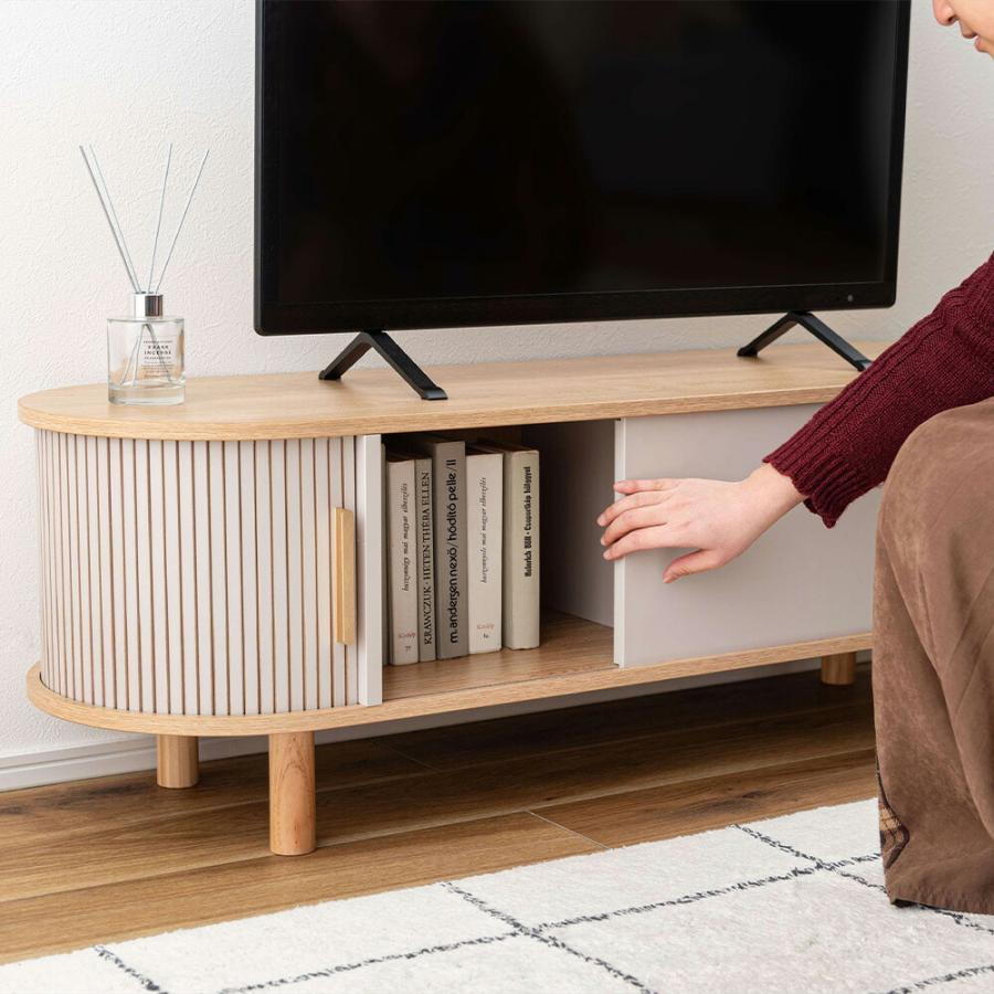 ローボード テレビ台 天然木 TV台 117cm 高さ38cm テレビボード テレビ 