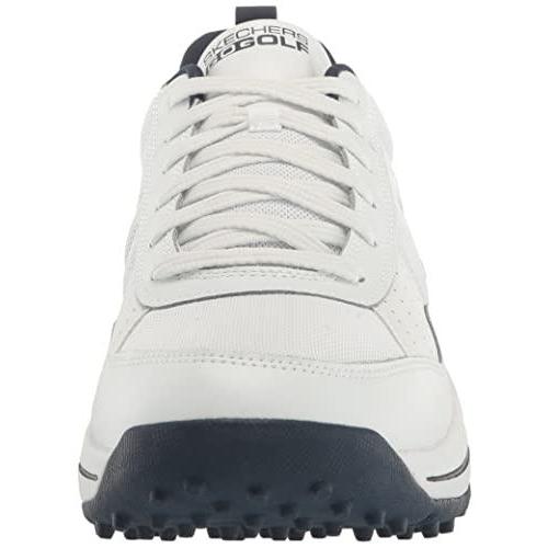 スケッチャーズ　SKECHERS　Golf　GO　Nine　Golf　Arch　Fit　Spikeless　Shoes　Front　White　N