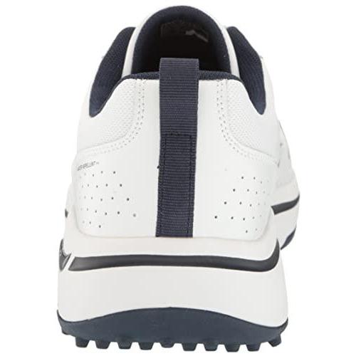 スケッチャーズ　SKECHERS　Men's　Go　Golf　Fit　Shoe　White　Navy,　12.5　Arch　Sneaker,　Wide