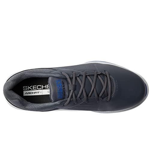 スケッチャーズ　SKECHERS　Men's　Elite　Sneaker,　Fit　Gray　Waterproof　Arch　Golf　Shoe