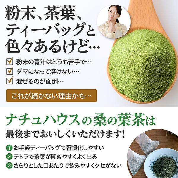 有機 桑の葉茶 3g×40包 国産 桑茶 無農薬 オーガニック 桑の葉 青汁 無添加 ティーバッグ 送料無料｜natuhouse｜05