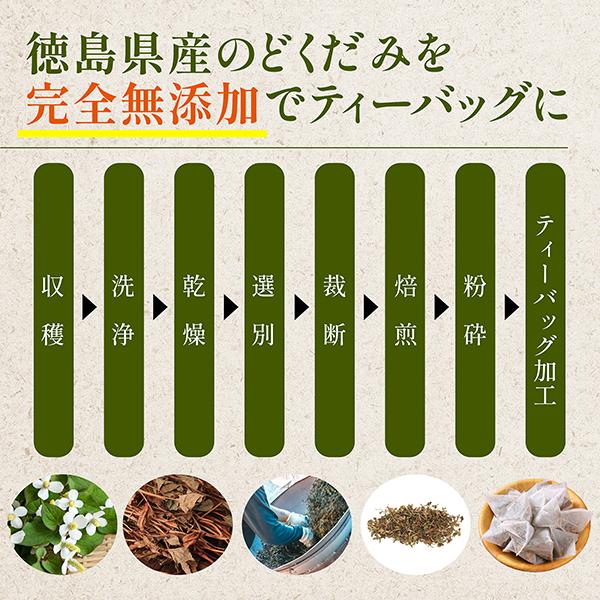 どくだみ茶 3g×50包 国産 無農薬 無添加 ノンカフェイン 徳島県産 健康茶 野草茶 ティーバッグ 生薬 十薬｜natuhouse｜09