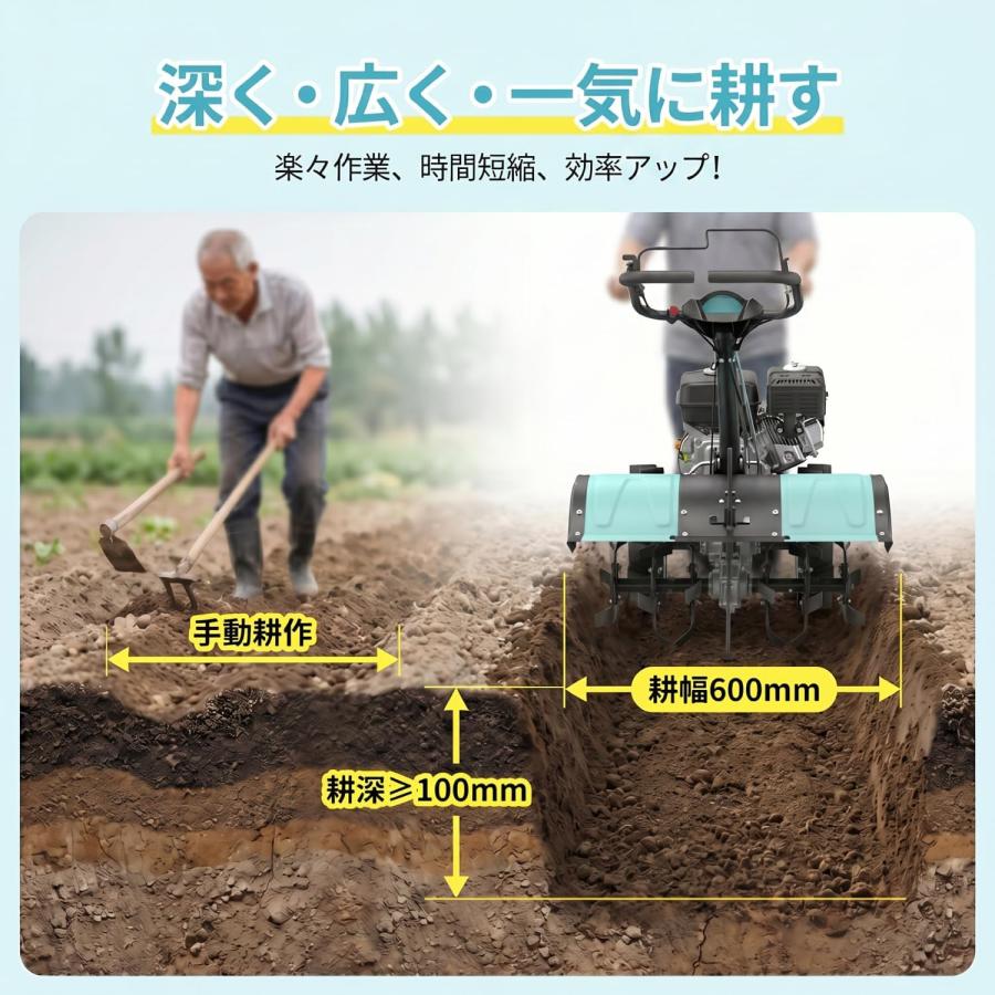 ★自走式★Kareyou耕運機 エンジン式212cc 後方回転 耕うん機 小型 Kareyou 耕うん機 エンジン式 212cc 高出力 リヤロータリー 後方回転