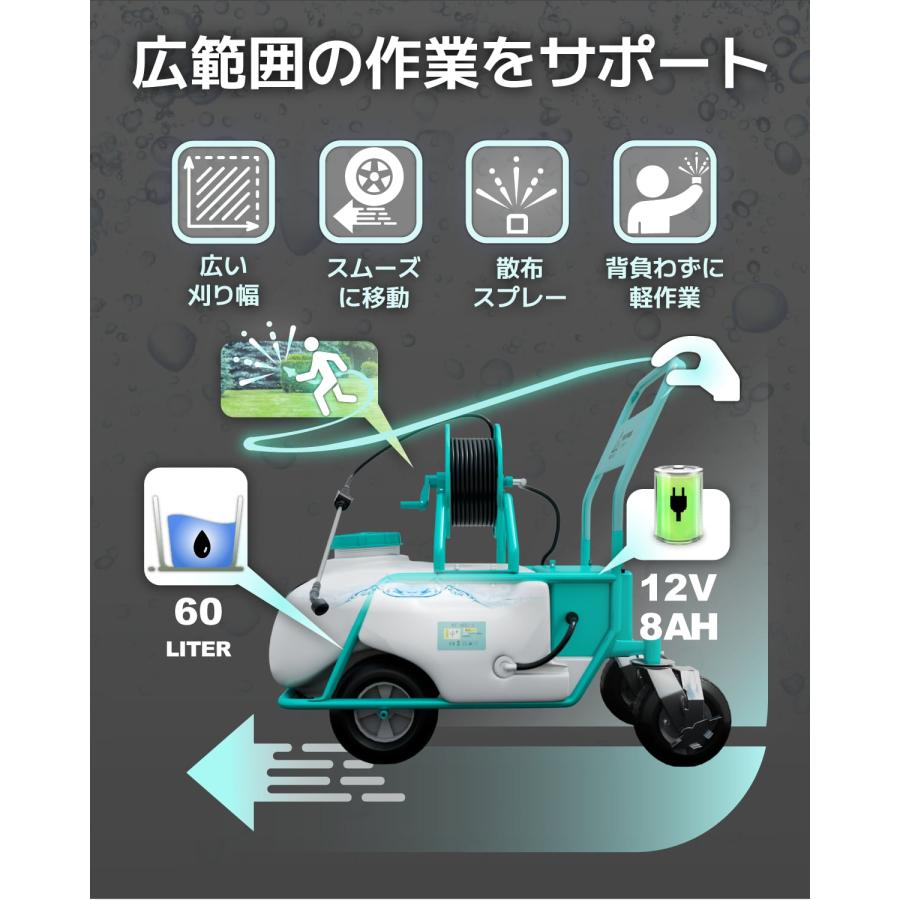 噴霧器 バッテリー式噴霧器 10 Mpa 60L 静音 流量6.0L/min 噴霧器 バッテリー式噴霧器 10 Mpa 60L 静音 流量6.0L/min 農業用 除草
