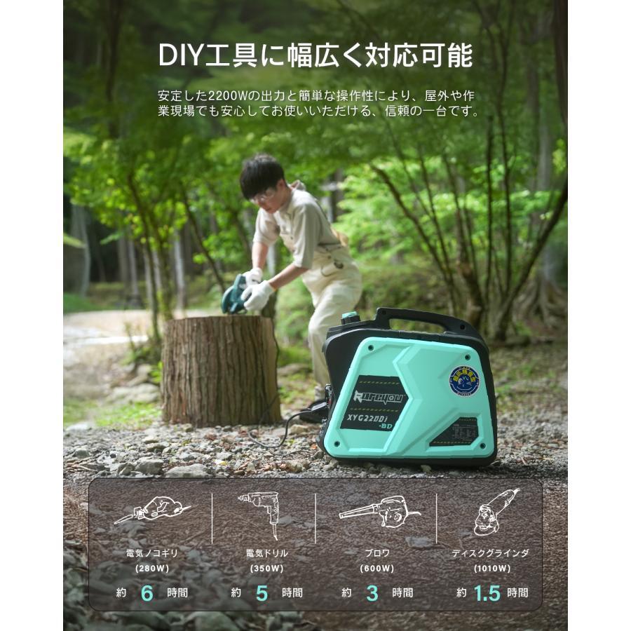 ☆即納☆ Kareyou カセットボンベ式発電機 インバーター発電機 2.2kVA
