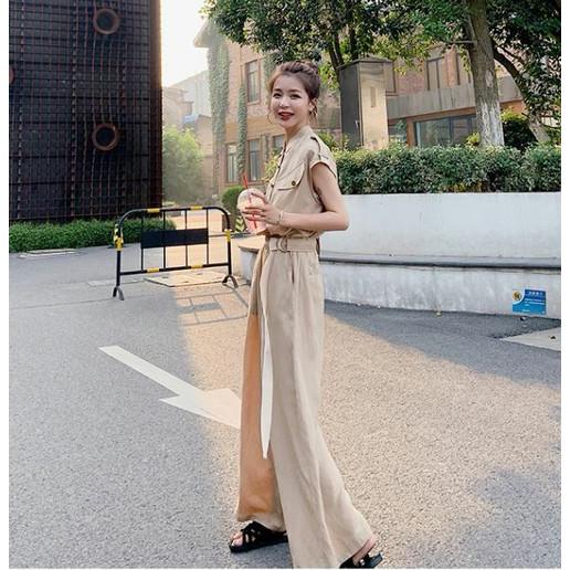 超p祭sale オールインワン レディース ファッション 40代 30代 春 夏 秋 ワイド ボタン ベルト こなれ感 大人カジュアル 2色 カーキ ベージュ Al0008 ナチュリリア 通販 Yahoo ショッピング