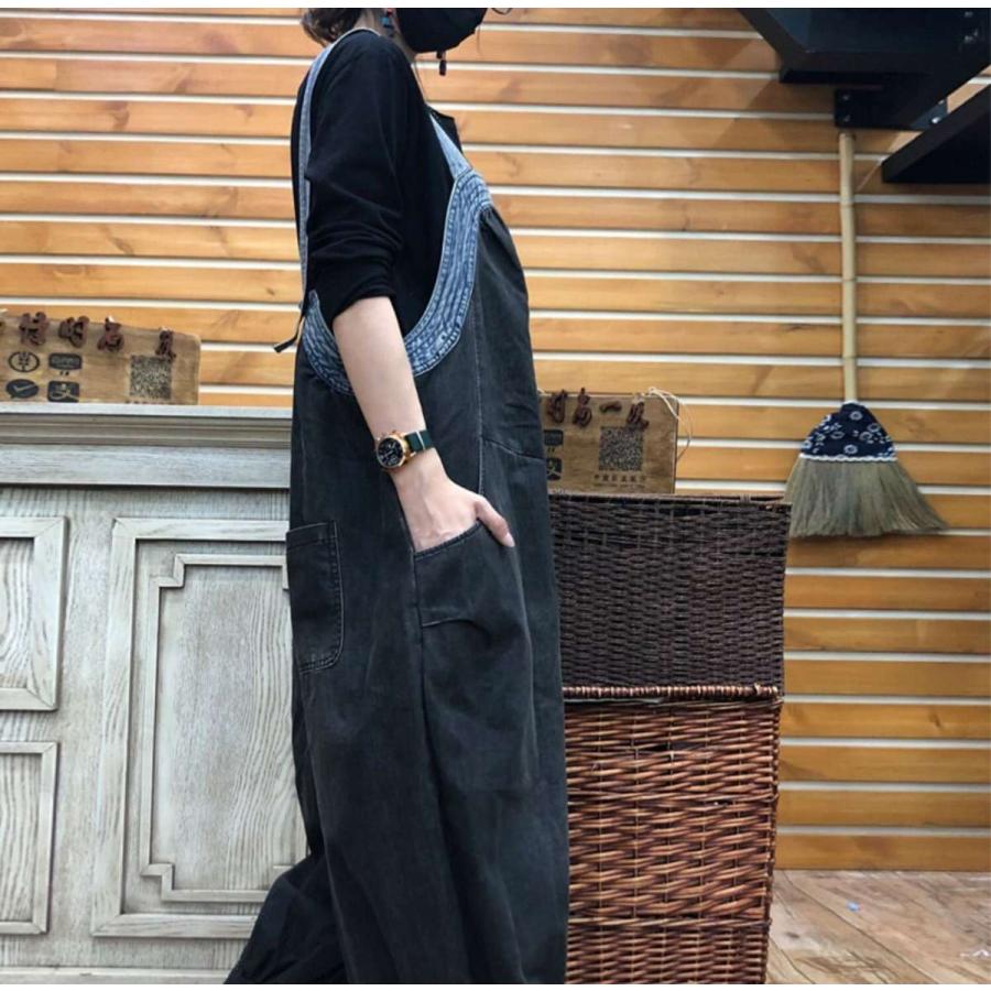 高価値セリー ファッション レディース オールインワン コーデ デニム 50代 40代 30代 代 サロペット 女性 バイカラー デニムサロペット 秋 夏服 春 カジュアル オールインワン サイズ ワンサイズ Avia Russia Com