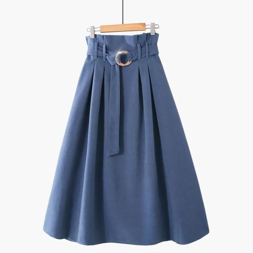 スカート New限定品 レディース ファッション 代 30代 40代 50代 女性 冬 ベルト付き フレアスカート 秋冬 おしゃれ 秋 ハイウエスト スエード 大人きれい