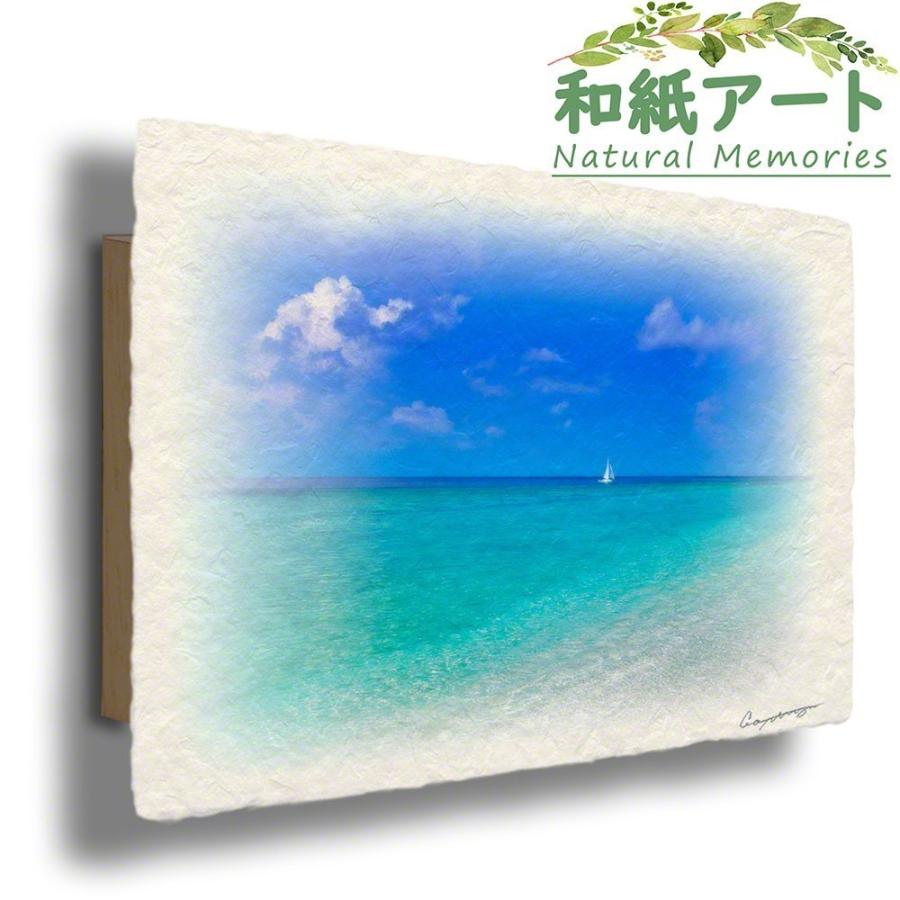 ポスター インテリア おしゃれ 風景 和紙 アート パネル 海 夏 青 ブルー ヨットと珊瑚礁の波打際 Panel Sango Nami P インテリアアート Naturalmemories 通販 Yahoo ショッピング