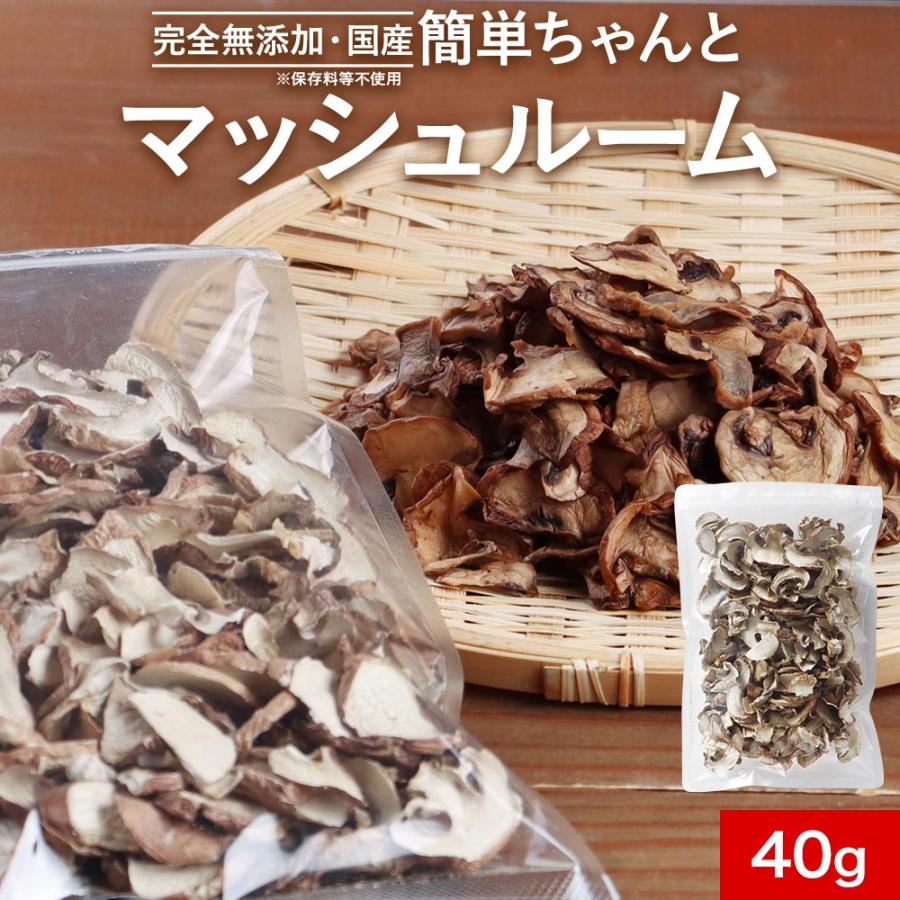 マッシュルーム 乾燥 40g 国産 生マッシュルーム45〜50個分 ドライマッシュルーム 乾燥きのこ ブドウ糖不使用 レビュー特典 ポイント消化 の商品画像