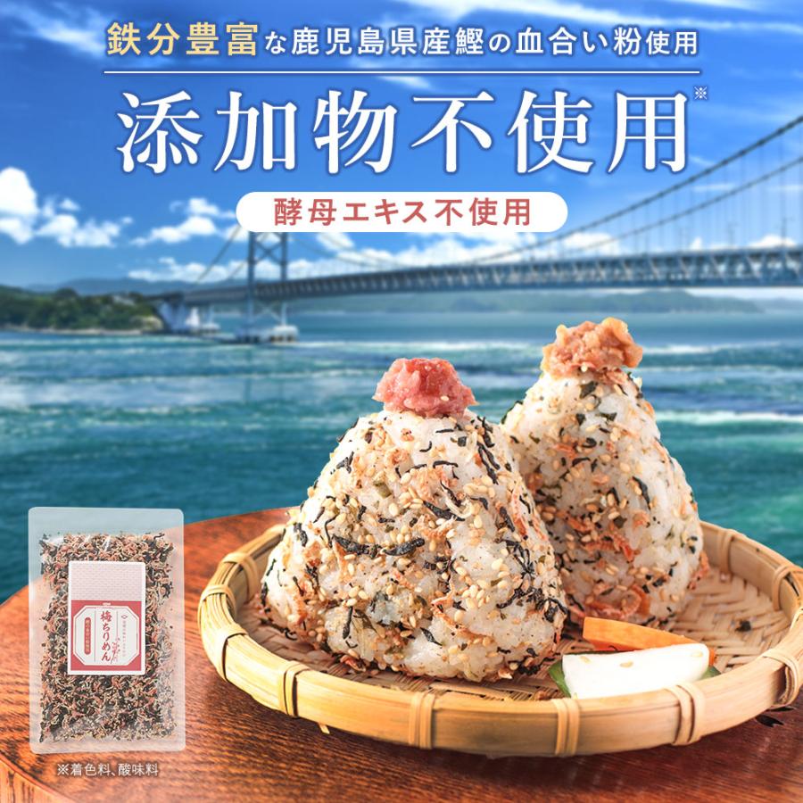 ふりかけ 梅 ちりめん 55g×2袋セット 無添加 ちりめんじゃこ 小魚 ひじき 子供 こども 鉄分 カルシウム ポイント消化（Yahoo!・ナチュマート）