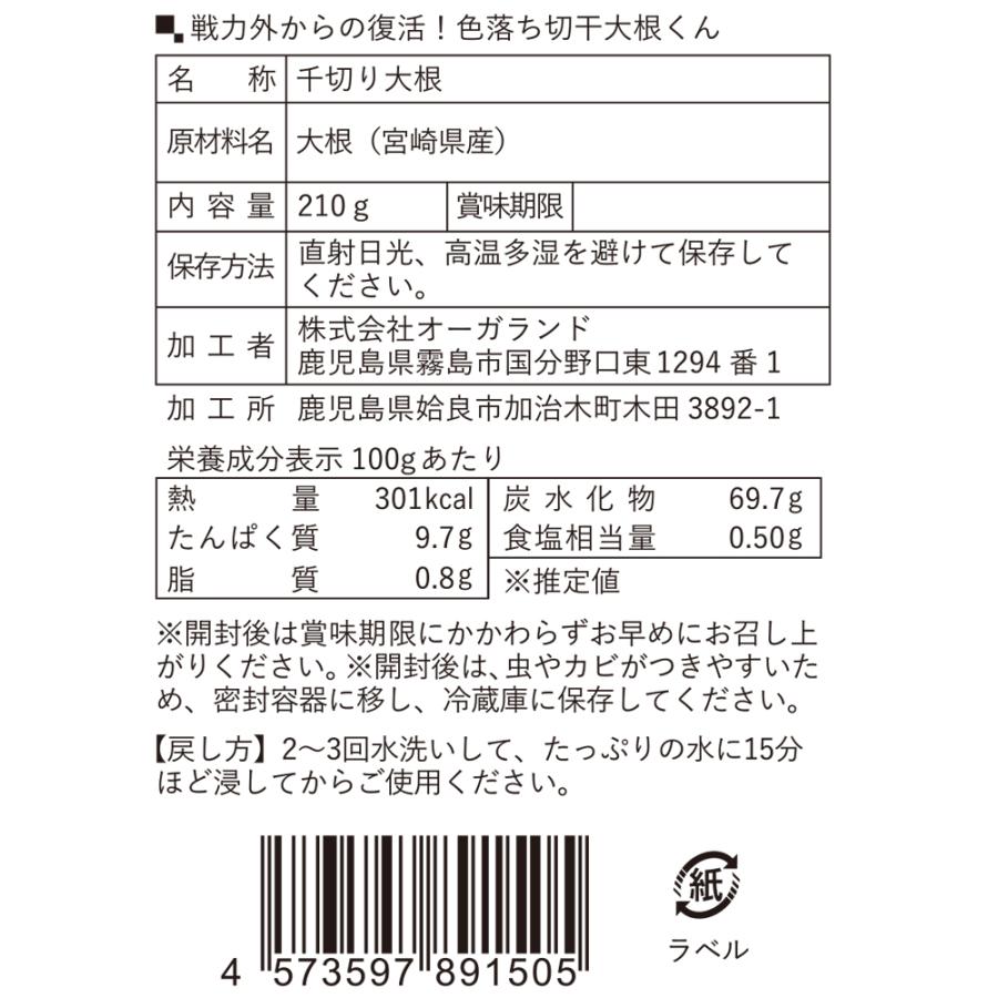 切り干し大根 切干大根 色落ち切干大根くん 210g 送料無料 乾燥野菜 味噌汁の具 訳あり 食品 1000円ポッキリ グルメ食品 国産 宮崎｜natumart｜19