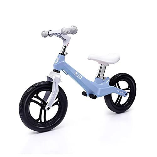 XJD キックバイク バイク子ども用  ペダルなし自転車 乗用玩具 1.5歳 〜5歳対象 超軽量 高さ調整可 組み立て簡単 おもちゃノンパンクタイヤ (ブルー1) 幼児用自転車