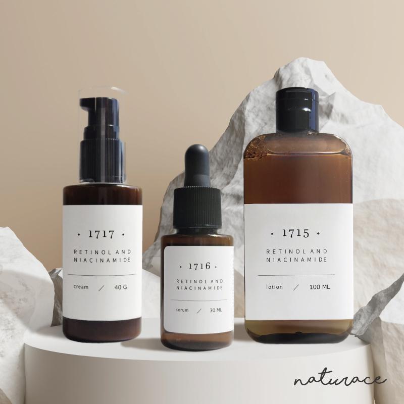 純粋レチノール＆ナイアシンアミド配合スキンケア Mセット（大）【送料