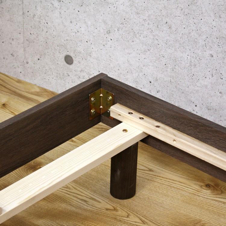 ダブルベッド フレーム すのこ ベッド LEDライト仕様 宮 脚付 ２口 コンセント付 スタイリッシュ ダブル インテリア 家具 ※ベッドフレーム単品 