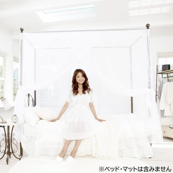 天蓋 レースカーテン シングルサイズ 単品 姫系 プリンセス 白 天蓋 レースカーテン シングルサイズ 単品 姫系 プリンセス 白