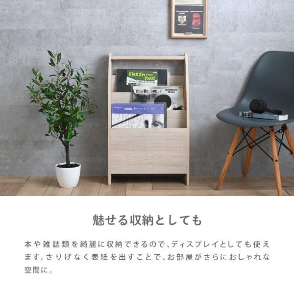 ブックスタンド シェルフ 幅48cm 奥行21cm スリム コンパクト 本棚 脚付 3段 ディスプレイ ブック マガジン ラック 収納 リビング インテリア 家具 送料無料_4