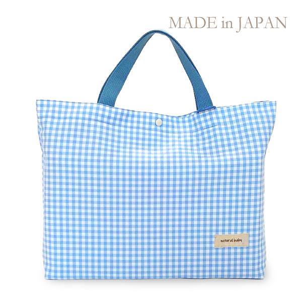 30 ギンガムチェック チェリーレッスンバッグ 水色　フリル 30 ギンガムチェック チェリーレッスンバッグ 水色 フリル - メルカリ