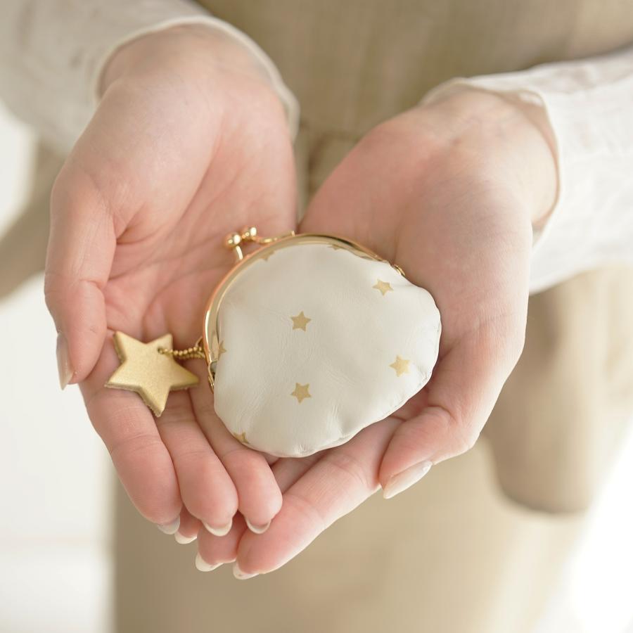 小銭入れ レディース がま口 財布 かわいい 星柄 本革 レザー 小さめ 星 指輪入れ アクセサリーケース ポーチ ミニサイズ コンパクト |  | 01