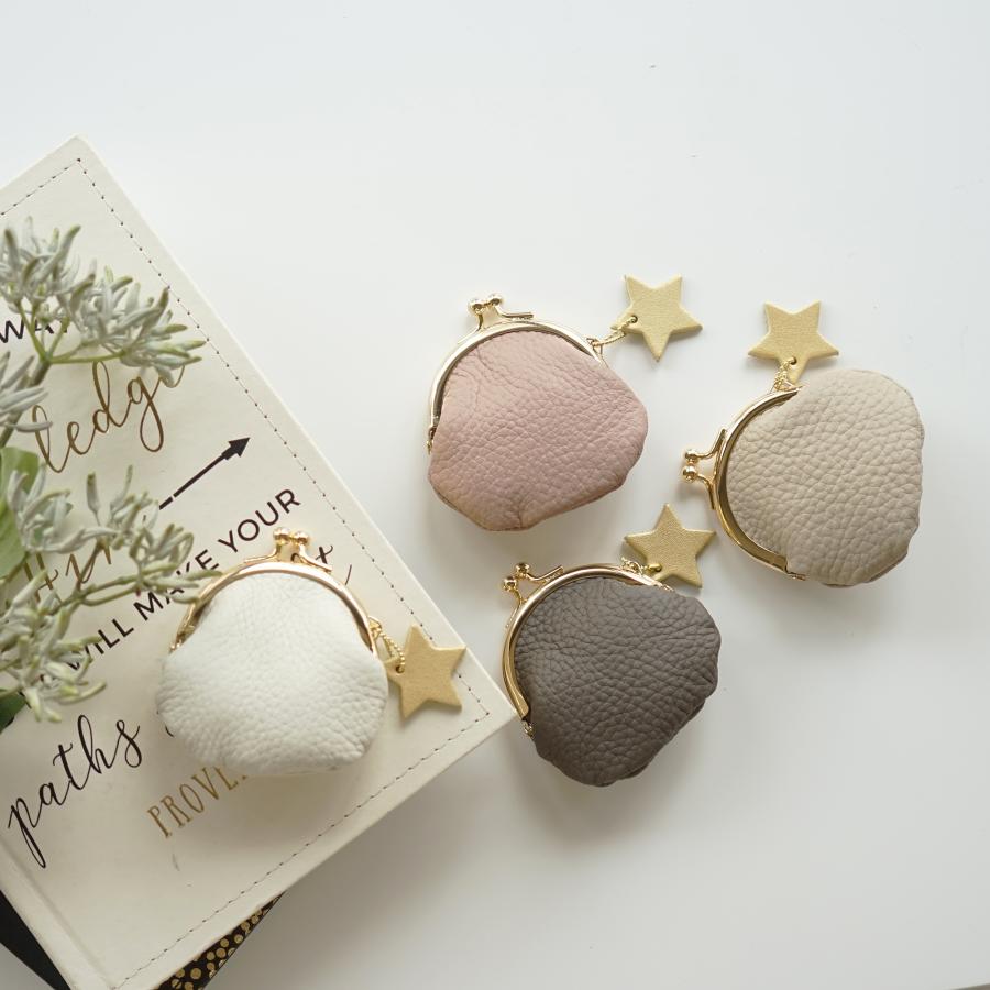 小銭入れ レディース がま口 財布 かわいい 星柄 本革 レザー 小さめ 星 指輪入れ アクセサリーケース ポーチ ミニサイズ コンパクト |  | 02