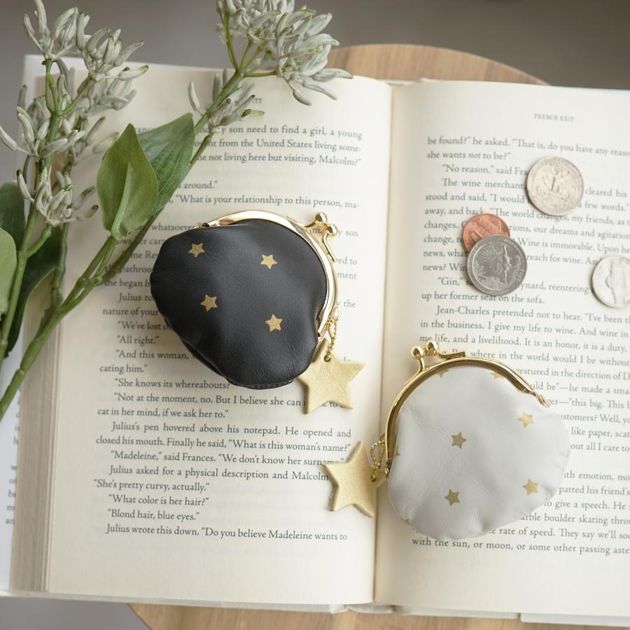 小銭入れ レディース がま口 財布 かわいい 星柄 本革 レザー 小さめ 星 指輪入れ アクセサリーケース ポーチ ミニサイズ コンパクト |  | 03