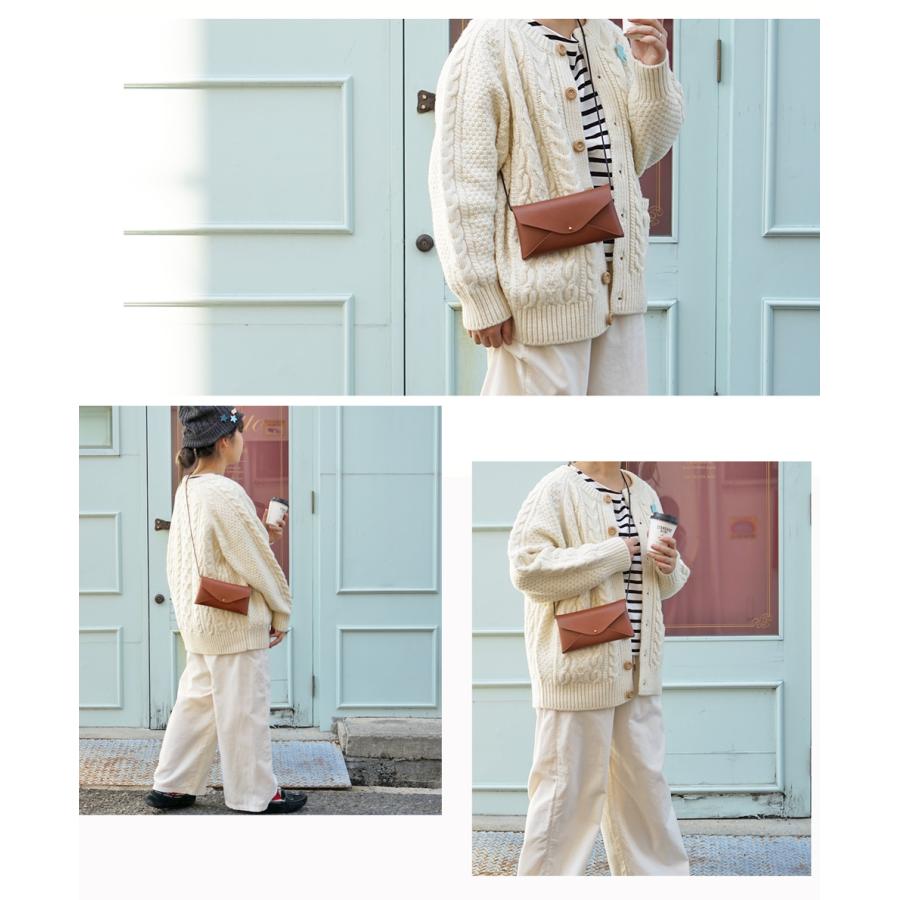 スマホショルダー ストラップ 革 スマホポーチ レディース レザー hoshinootoブランド |  | 03