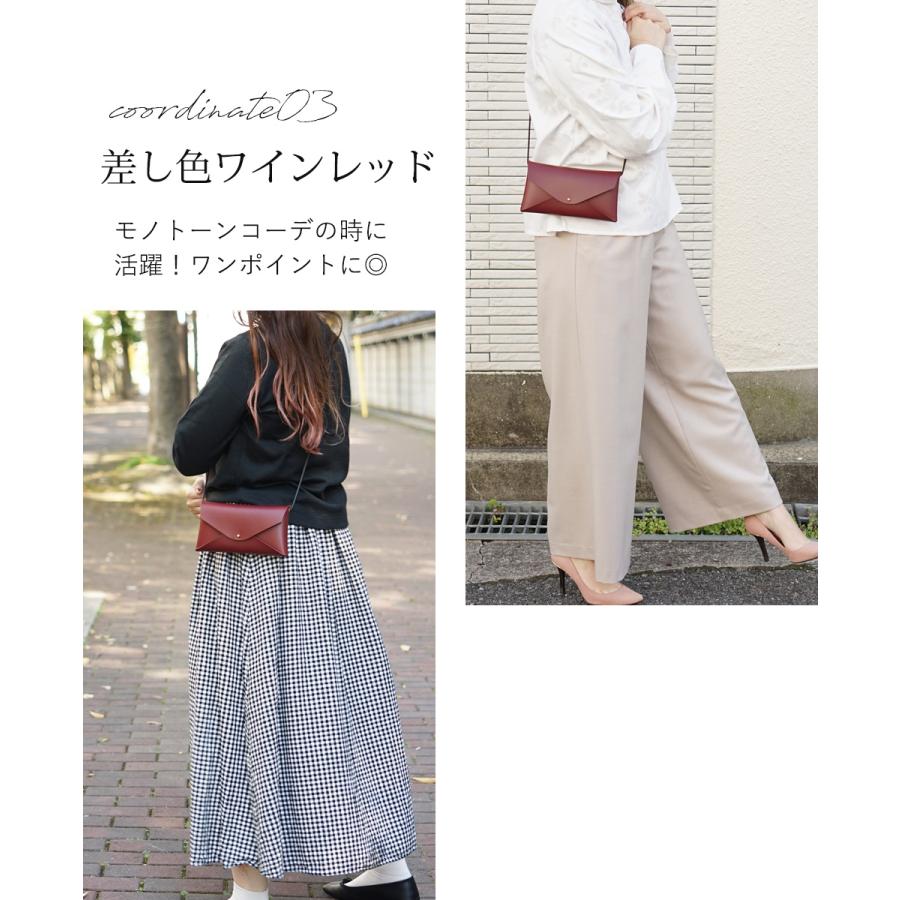 スマホショルダー ストラップ 革 スマホポーチ レディース レザー hoshinootoブランド |  | 07