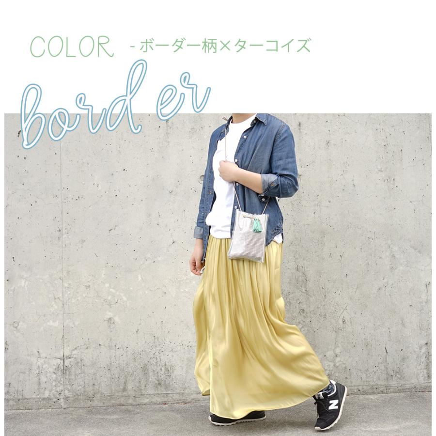 スマホポーチ レディース 縦型 ミニショルダー クリアバッグ かわいい おしゃれ 本革タッセル付き hoshinootoブランド |  | 13