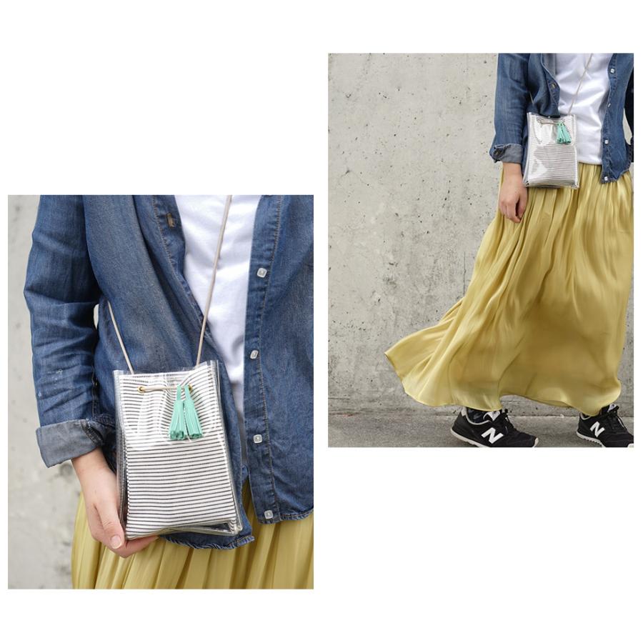 スマホポーチ レディース 縦型 ミニショルダー クリアバッグ かわいい おしゃれ 本革タッセル付き hoshinootoブランド |  | 14