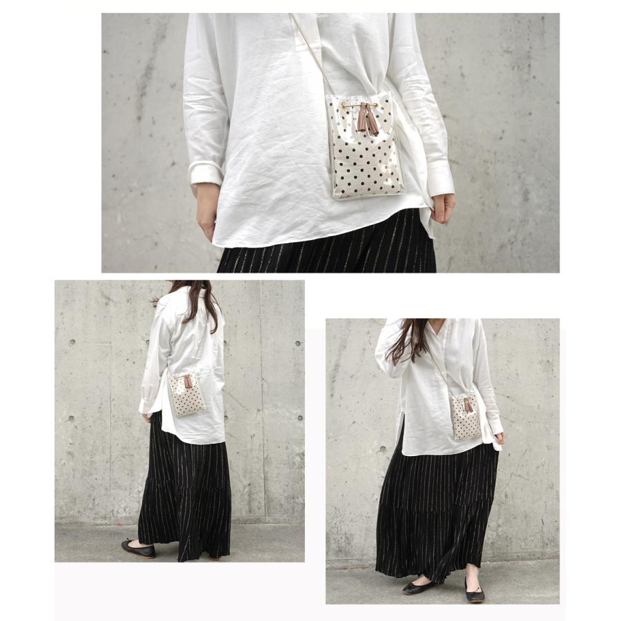 スマホポーチ レディース 縦型 ミニショルダー クリアバッグ かわいい おしゃれ 本革タッセル付き hoshinootoブランド |  | 05