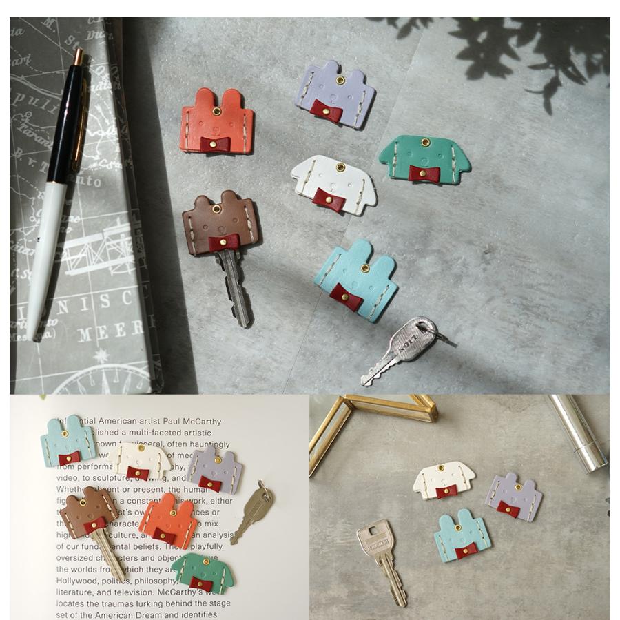 キーカバー 本革 レディース かわいい くま うさぎ いぬ hoshinootoブランド |  | 02