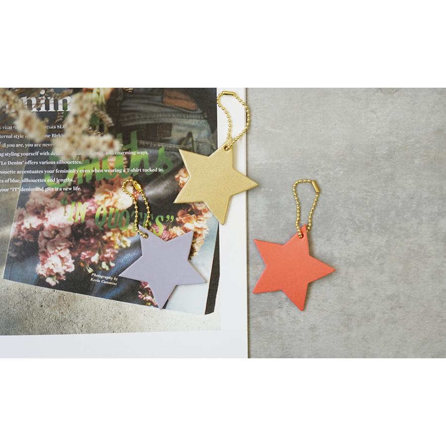 バッグチャーム 革 星 かわいい ネームタグ 名入れ イニシャル刻印 hoshinootoブランド |  | 05