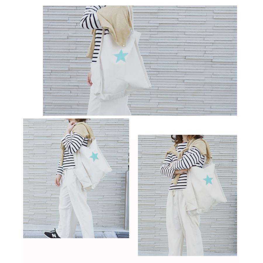 マザーズバッグ 軽量 大容量 おしゃれ トートバッグ 大きめ 軽い キャンバス 名入れ可 星 本革 hoshinootoブランド |  | 15