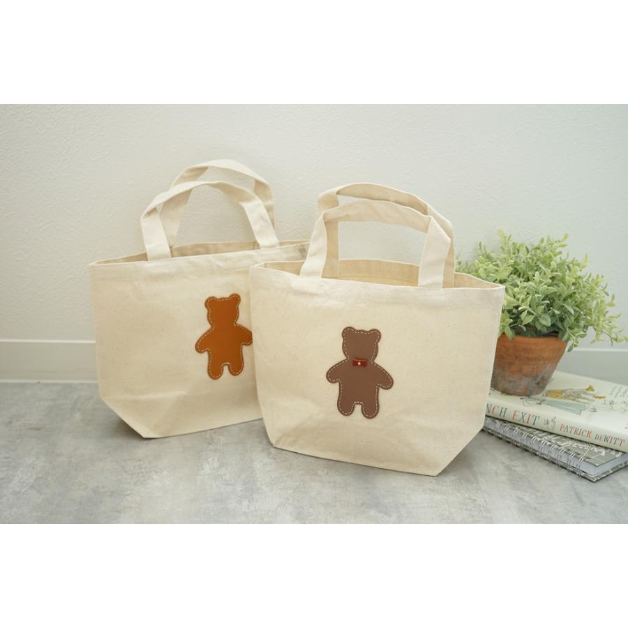 ハンドメイド　トートバッグ　くまちゃん様 ⭐️ハンドメイド＜受注販売＞⭐️くまさんのお顔柄トートバッグ