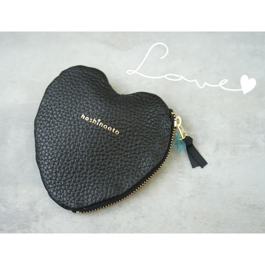 ポーチ小物入れ小さめ 革 おしゃれ ハート hoshinootoブランド |  | 05
