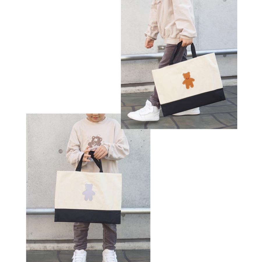 レッスンバッグ 男の子 おしゃれ 名入れ可 くま hoshinootoブランド 日本製 入学 入園 |  | 11